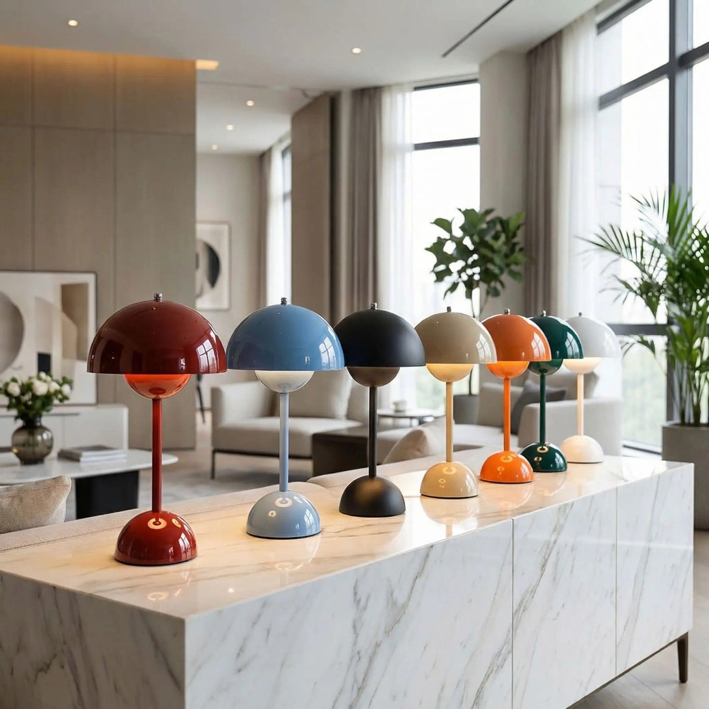 lampe champignon plusieurs couleurs design italien rechargeable