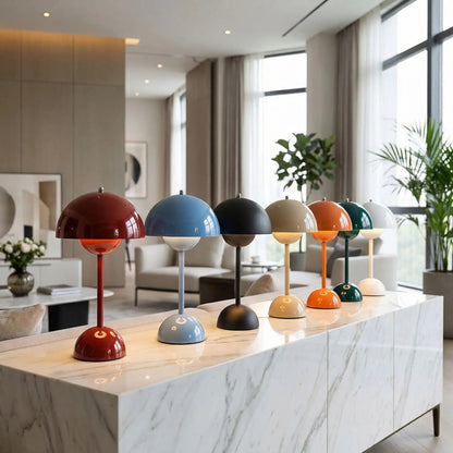 lampe champignon plusieurs couleurs design italien rechargeable