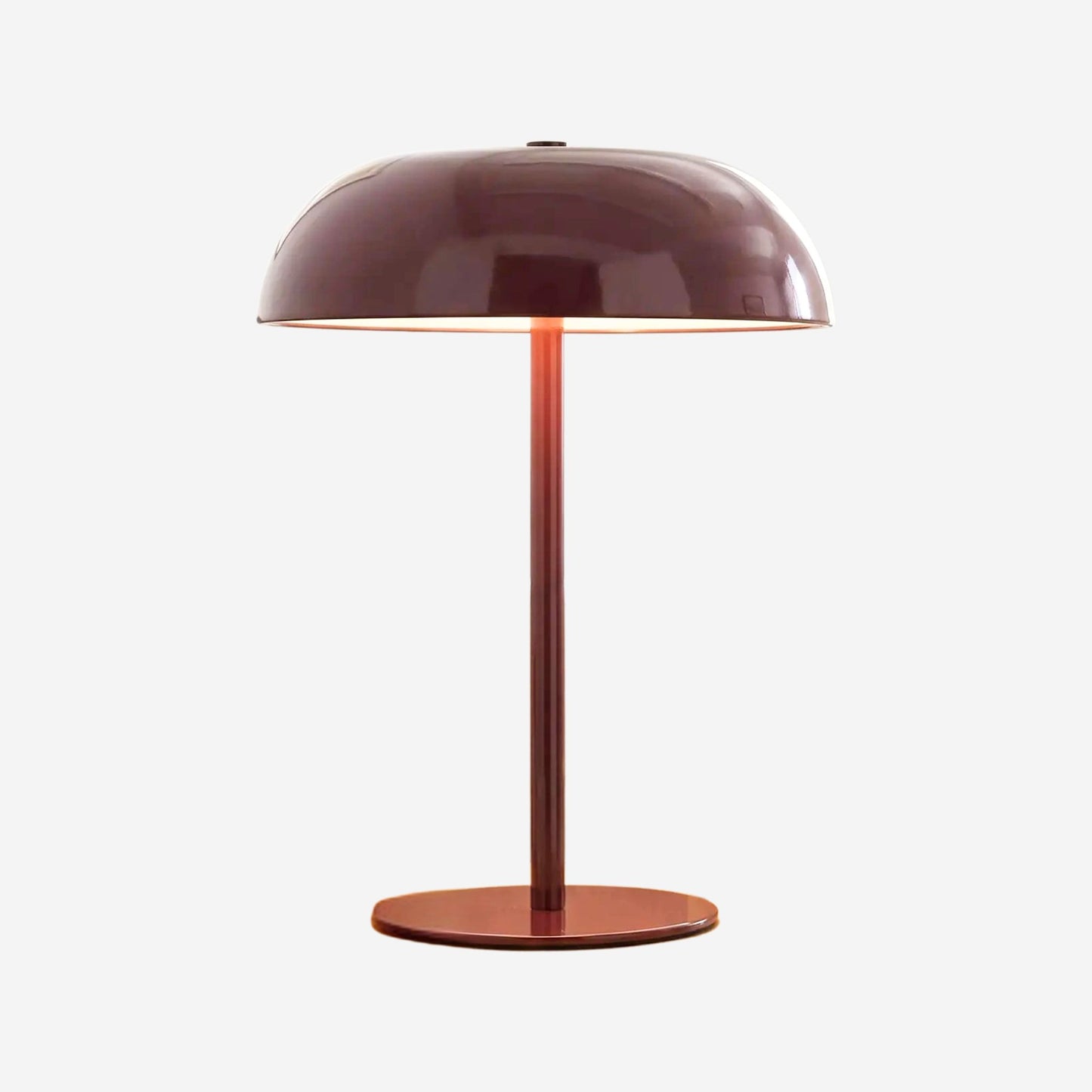 Lampe champignon sans fil Rechargeable 3 ambiances couleur bordeaux variante produit pour tous les espaces.