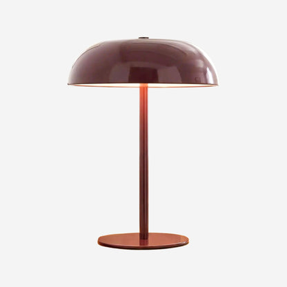 Lampe champignon sans fil Rechargeable 3 ambiances couleur bordeaux variante produit pour tous les espaces.