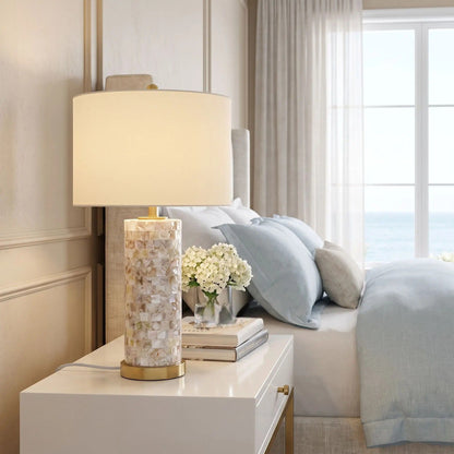 lampe chevet chambre coquillage naturel
