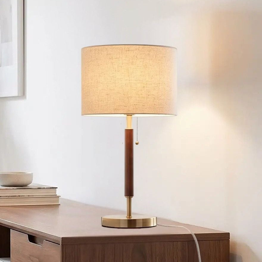 lampe chevet console salon vu rapproche vintage mid-century