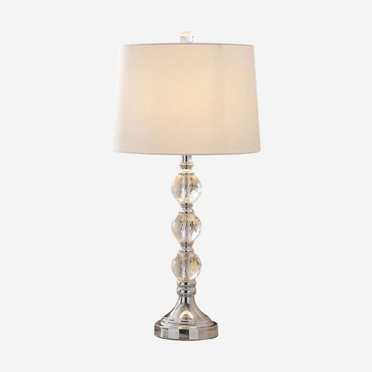 lampe chevet fiche produit cristal et finition chromee elegante
