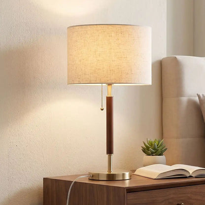 lampe chevet sur table chevet vu rapproche vintage mid-century