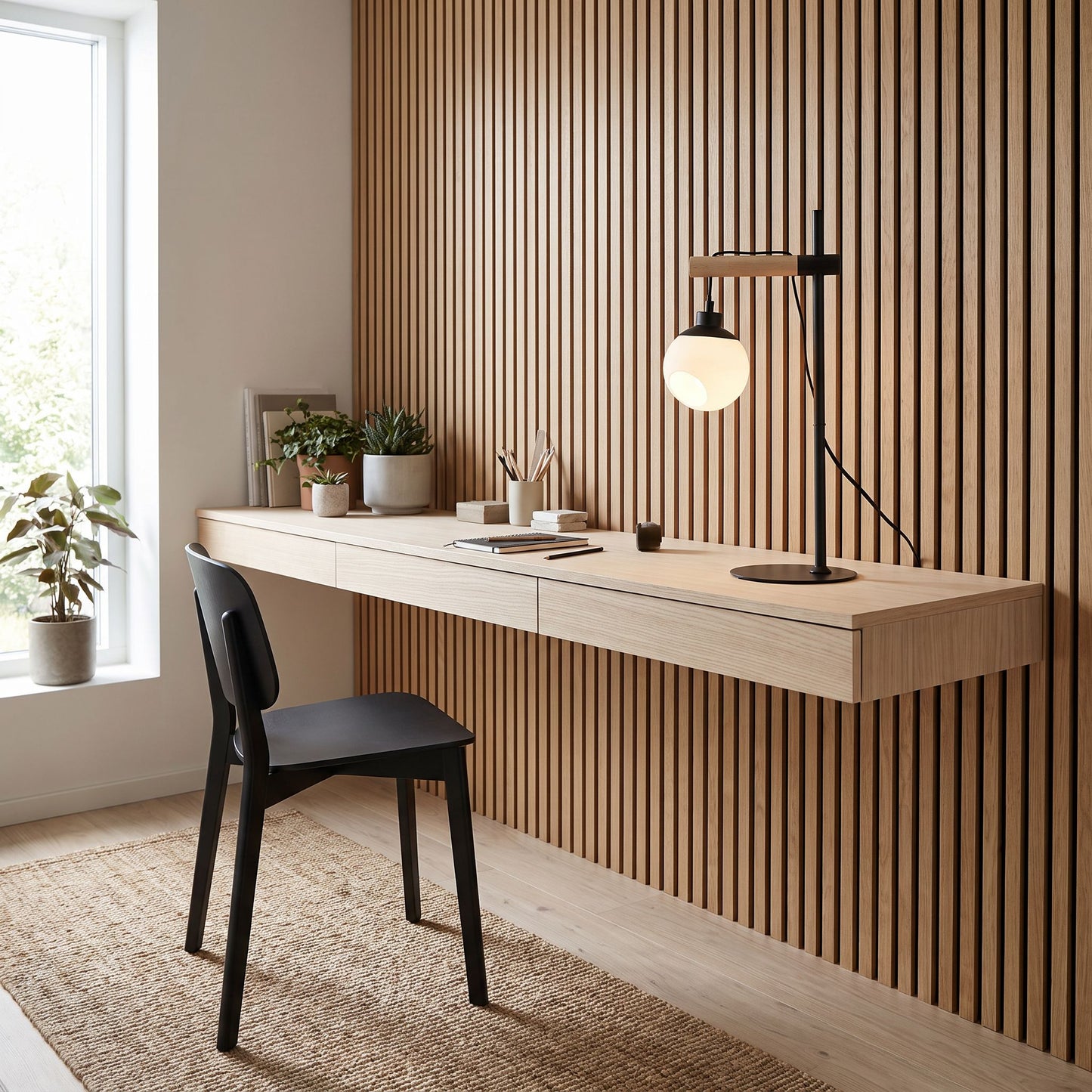 lampe de bureau avec chaise design scandinave