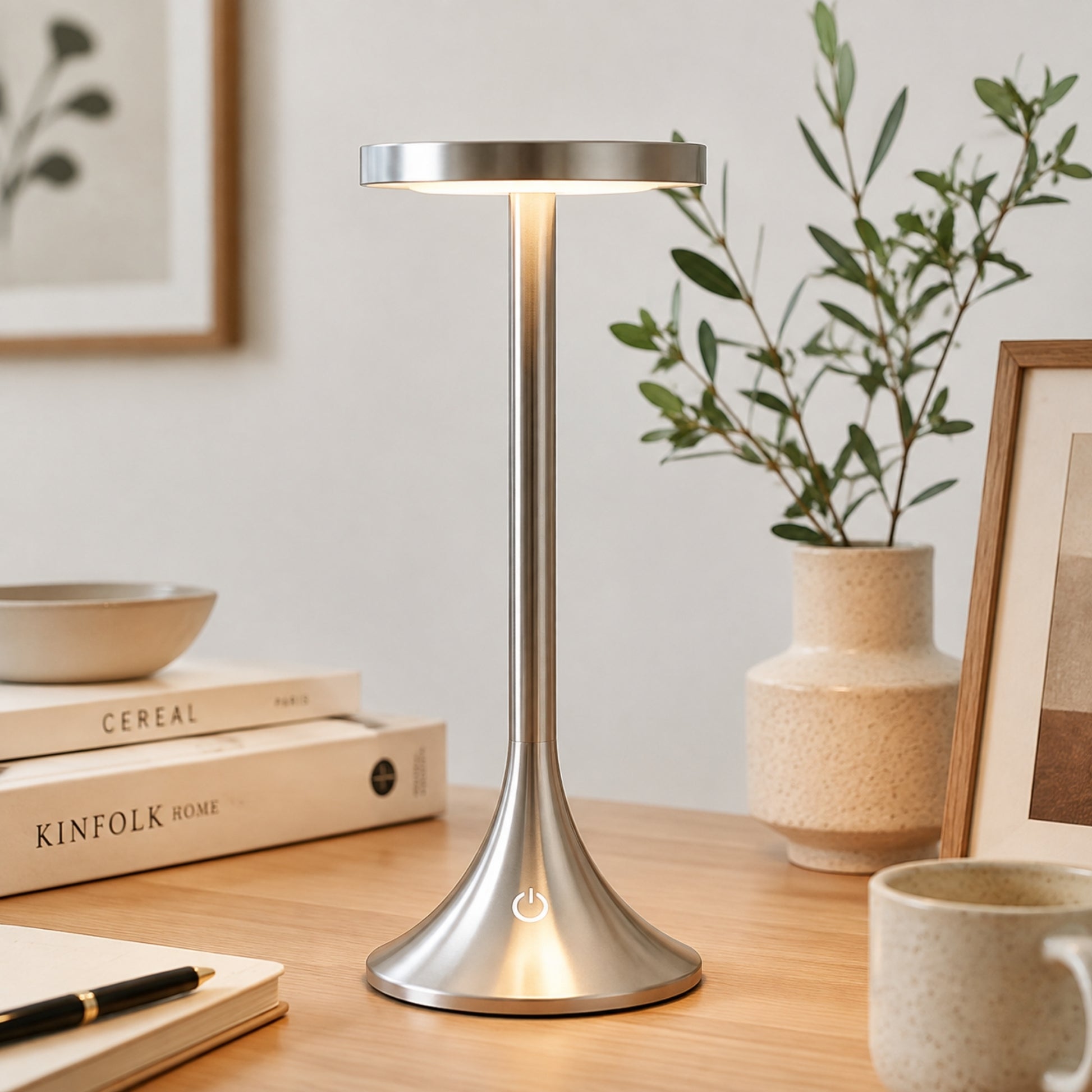 lampe de bureau led argent dans bureau scandinave design contemporain epure