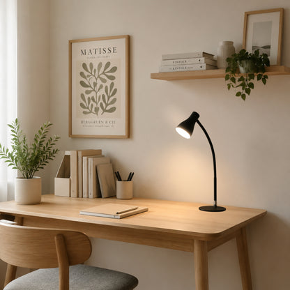 lampe de bureau led avec cadre usb influence scandinave