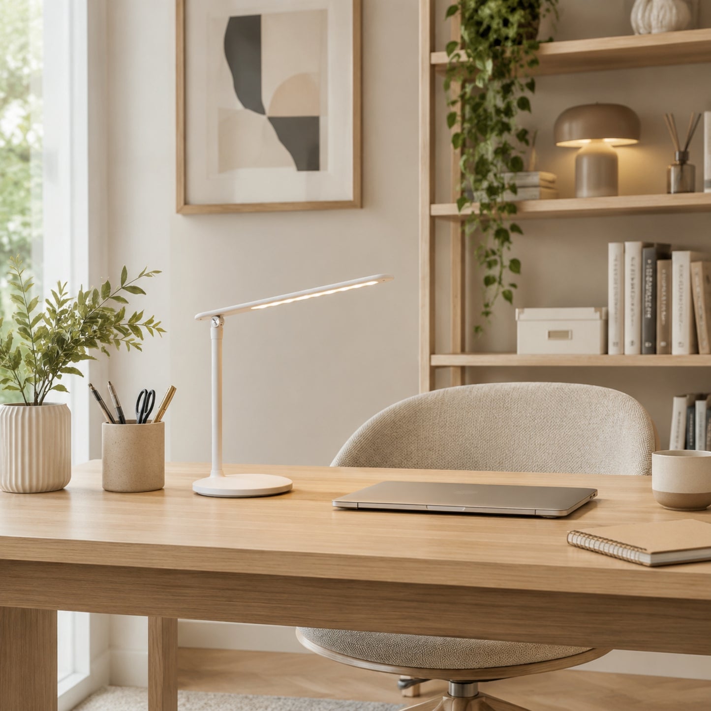 lampe de bureau led blanc pliable rechargeable