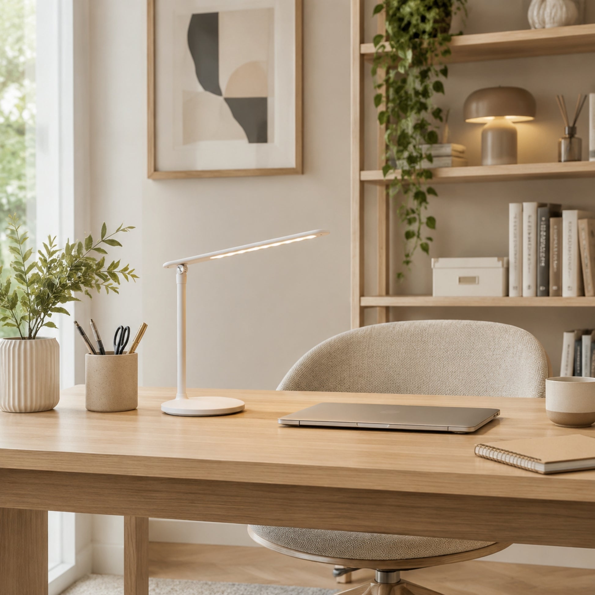 lampe de bureau led blanc pliable rechargeable