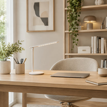 lampe de bureau led blanc pliable rechargeable