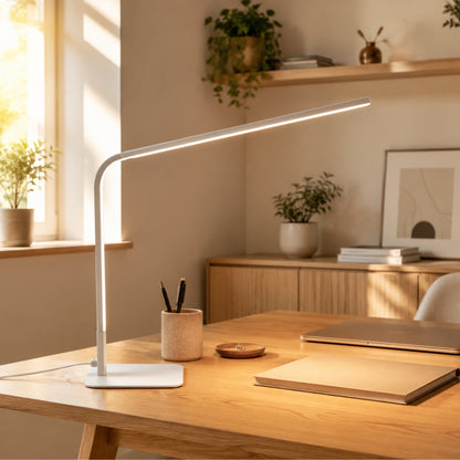 lampe de bureau led blanche bureau minimaliste ultra-fine