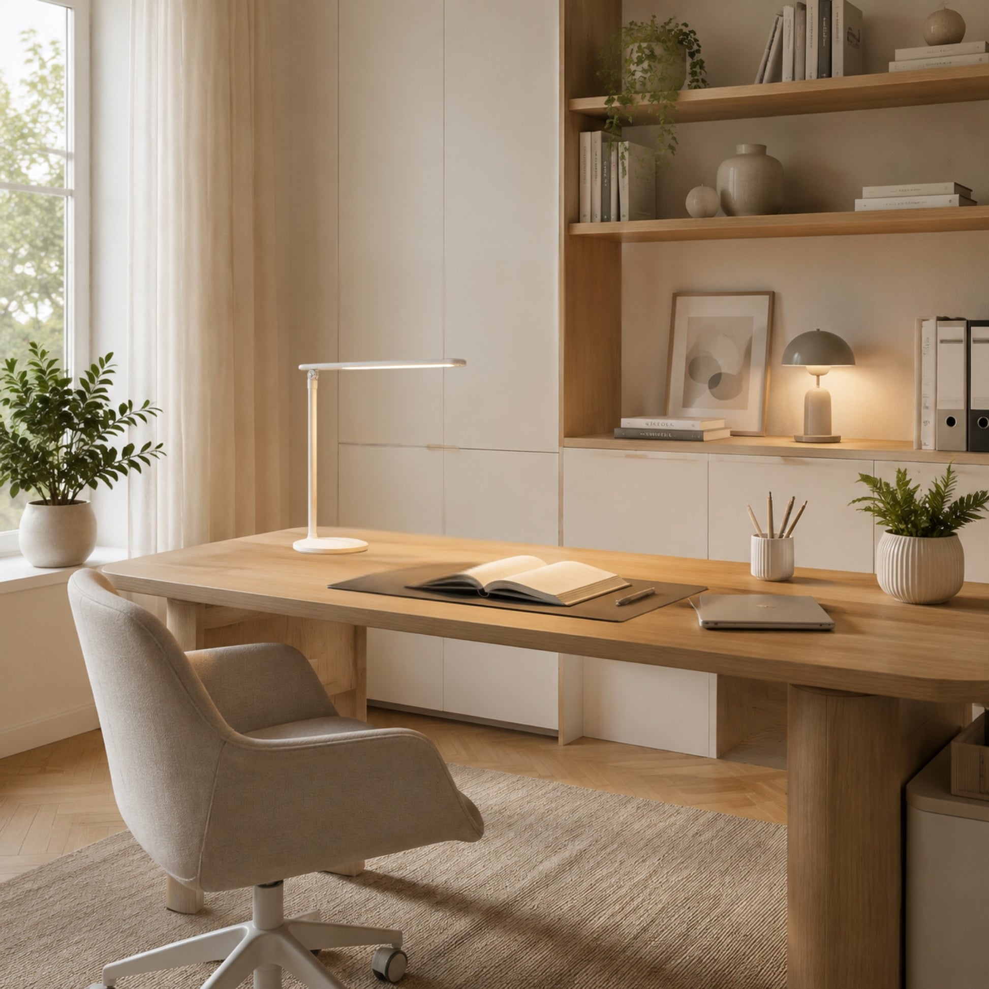 lampe de bureau led blanche pliable rechargeable
