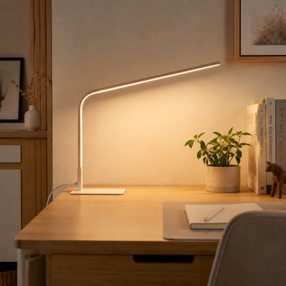 lampe de bureau led blanche soir minimaliste ultra-fine