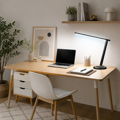 lampe de bureau led noir lumineuse articulee