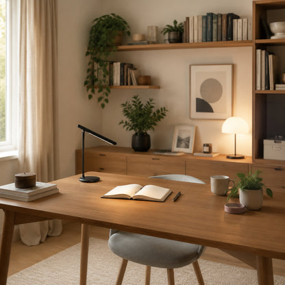 lampe de bureau led noire avec fenetre pliable rechargeable