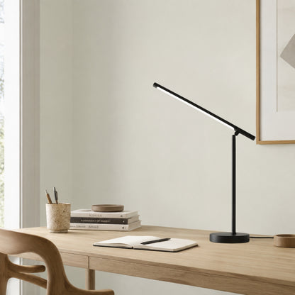 lampe de bureau led noire avec livre design minimaliste articule