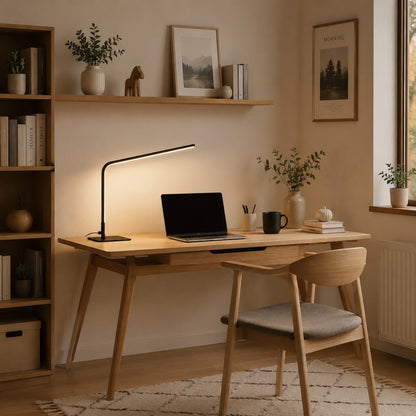 lampe de bureau led noire bureau minimaliste ultra-fine