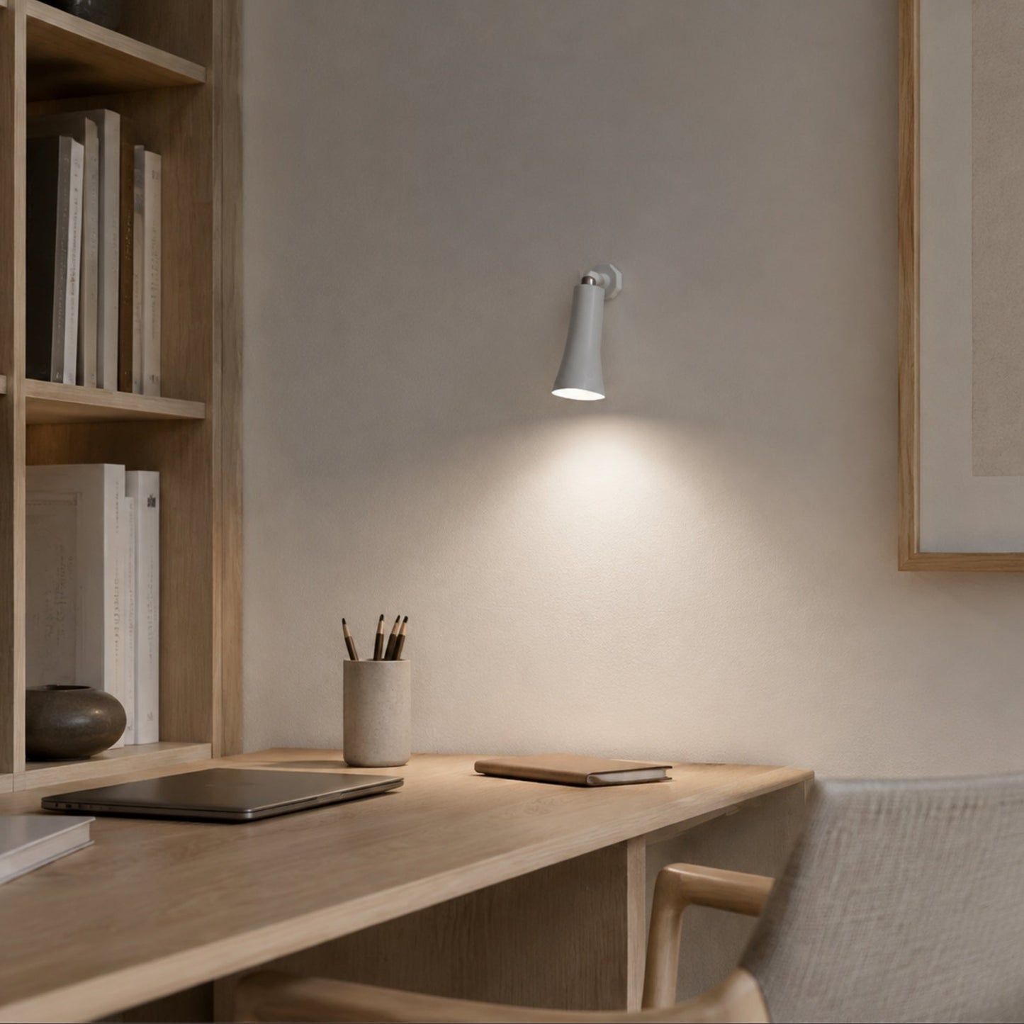 lampe de bureau sans fil applique avec crayons magnetique 3 en 1