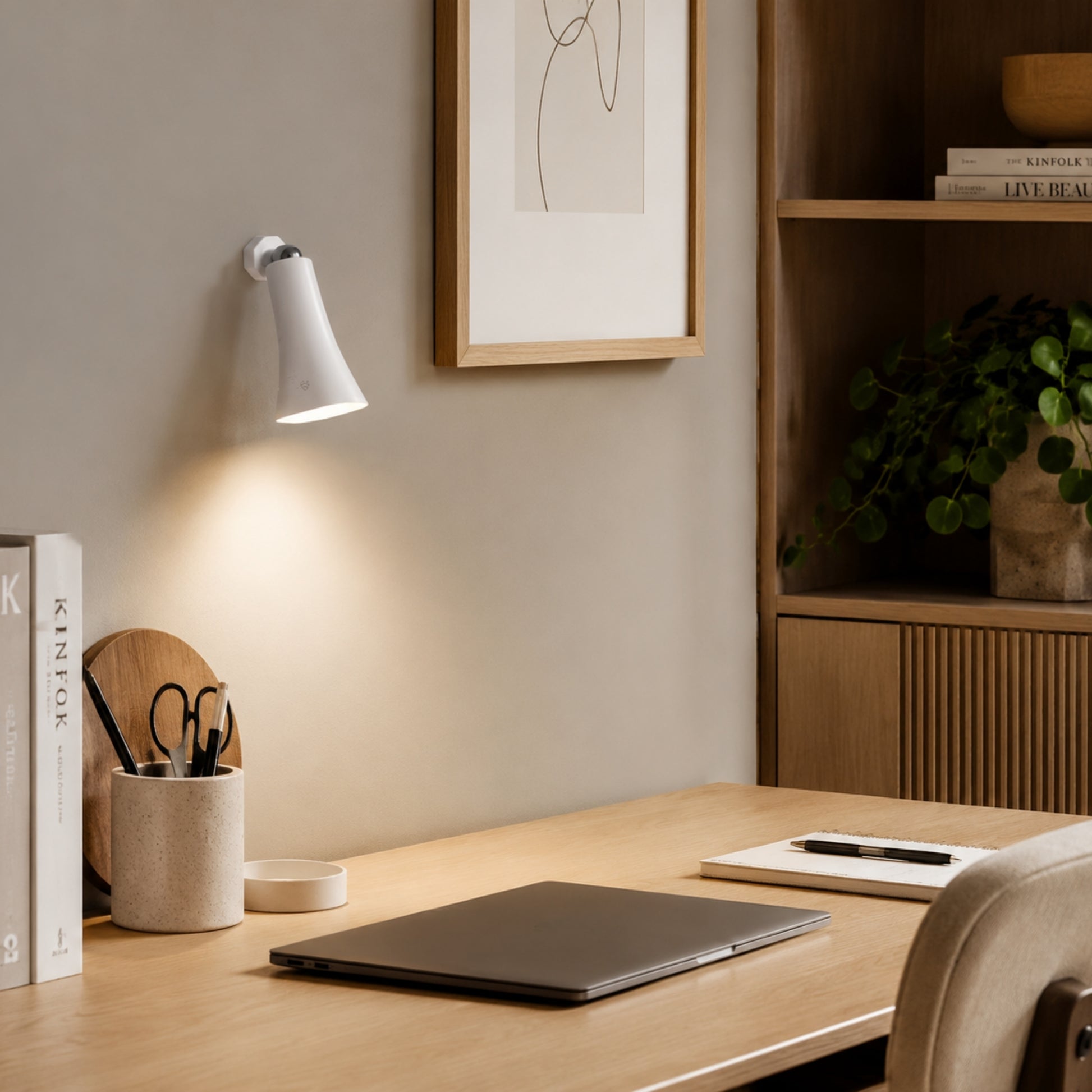 lampe de bureau sans fil applique avec ordinateur magnetique 3 en 1