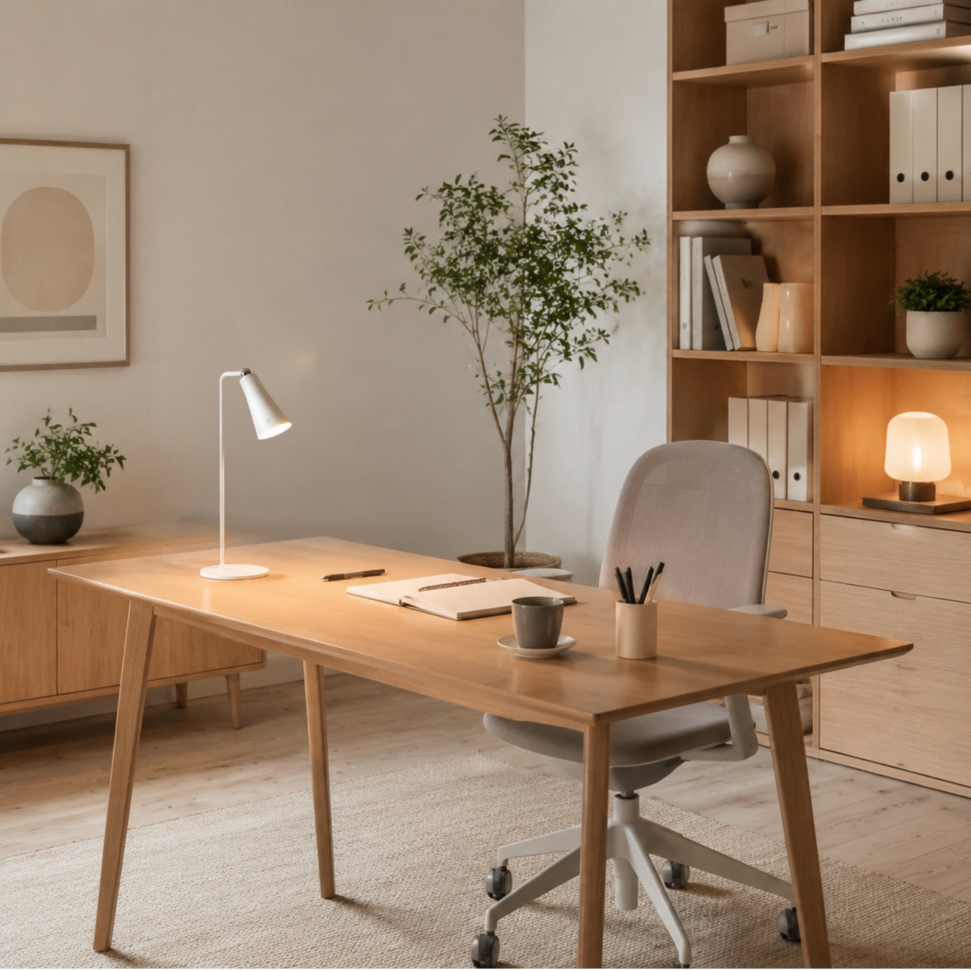 lampe de bureau sans fil avec arbre magnetique 3 en 1