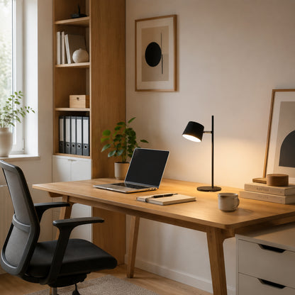 lampe de bureau sans fil avec cadre design contemporain cannele