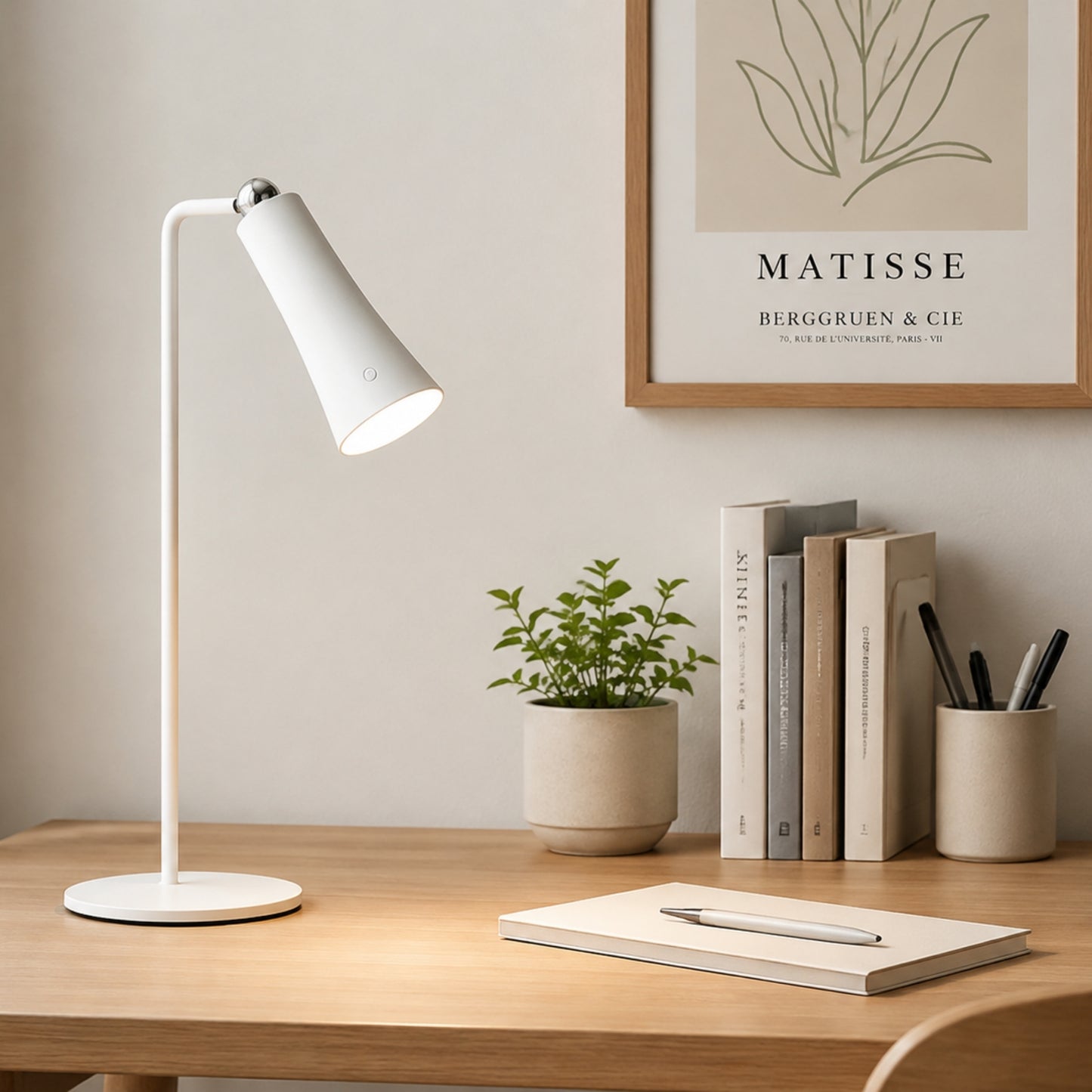 lampe de bureau sans fil avec cadre magnetique 3 en 1