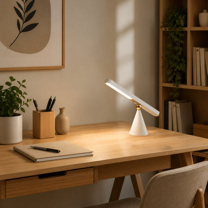 lampe de bureau sans fil avec plante magnetique rechargeable