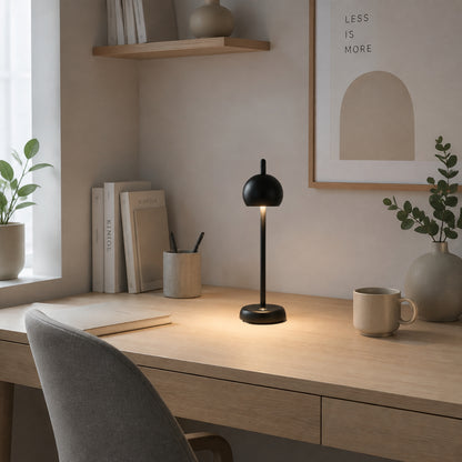 lampe de bureau sans fil avec tasse rechargeable minimaliste moderne