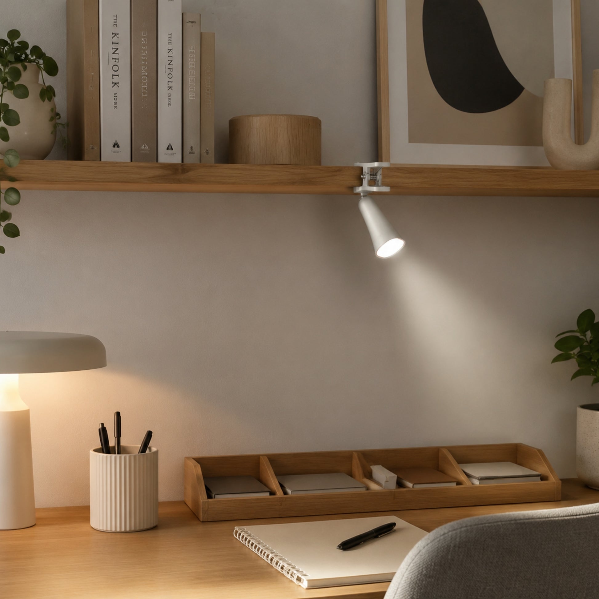 lampe de bureau sans fil pince magnetique 3 en 1