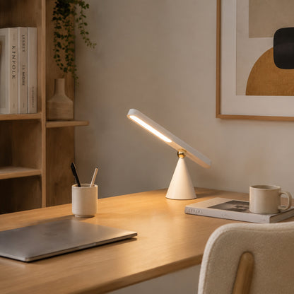 lampe de bureau sans fil sur bureau magnetique rechargeable