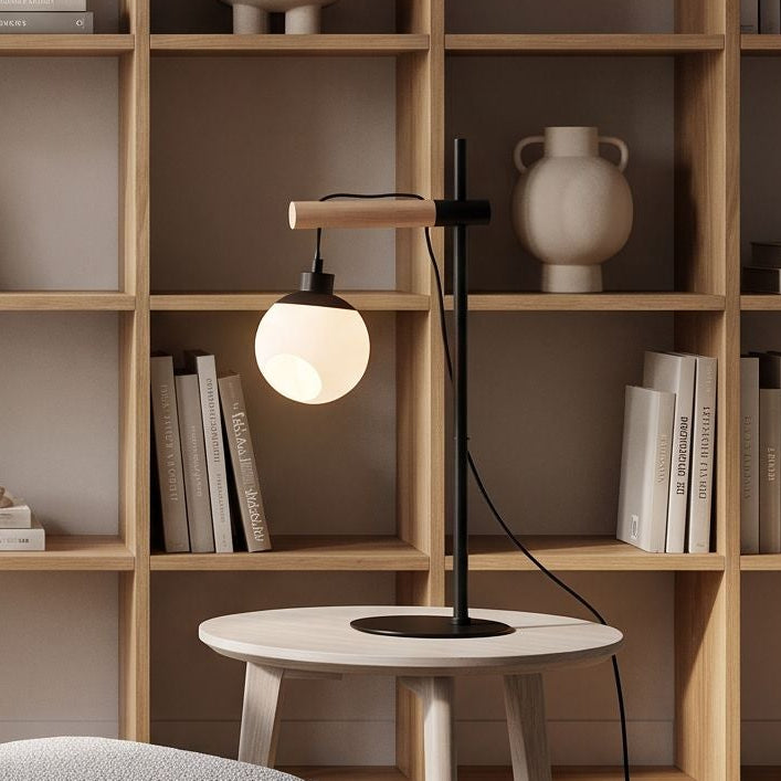 lampe de bureau vu rapproche design scandinave