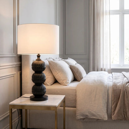 lampe de chevet chambre avec fenetre orbes noir mat