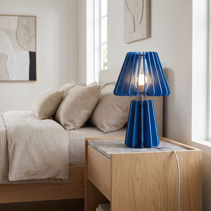 lampe de chevet design bleu ciel chambre ecoresponsable pet recycle
