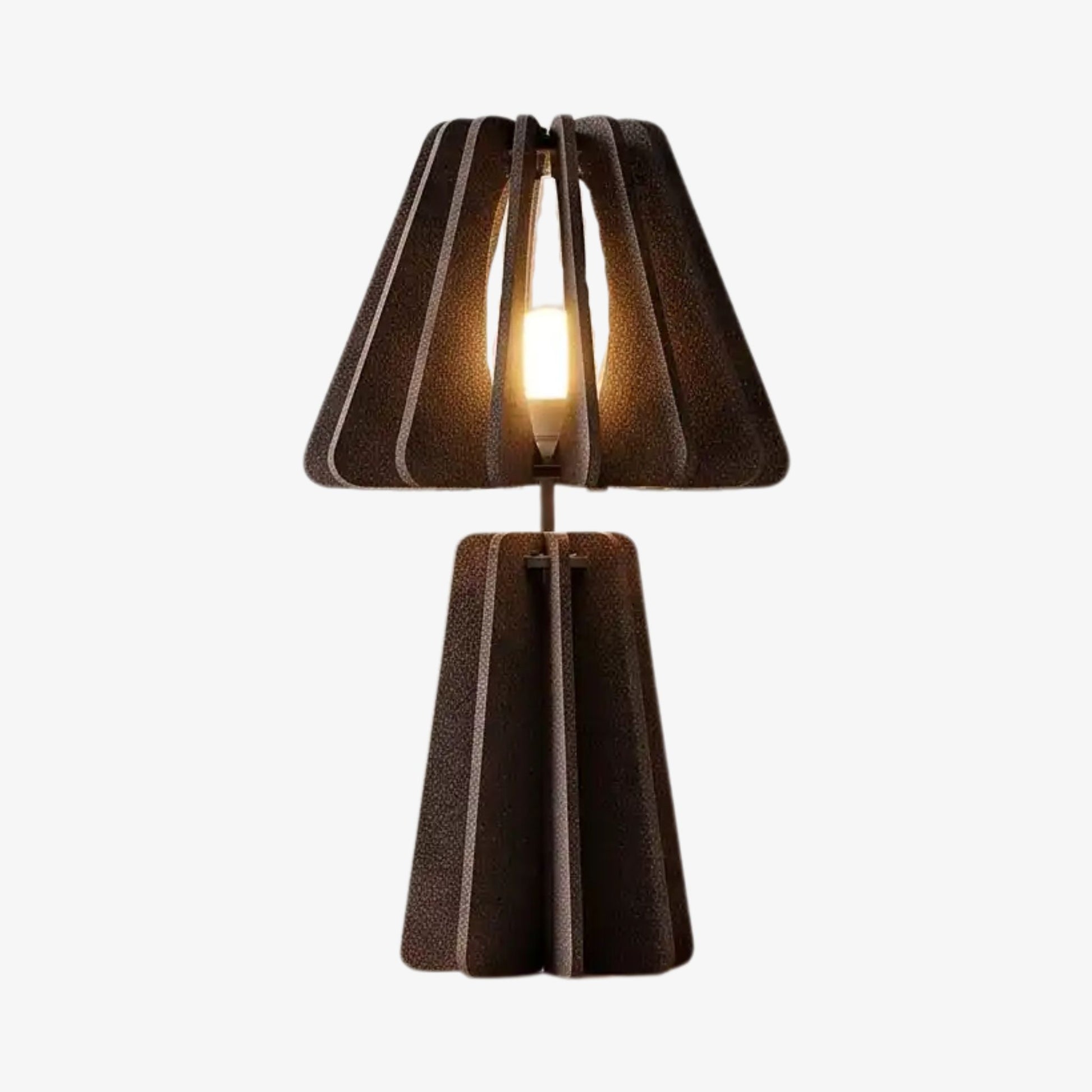 lampe de chevet design marron fonce variante produit ecoresponsable pet recycle