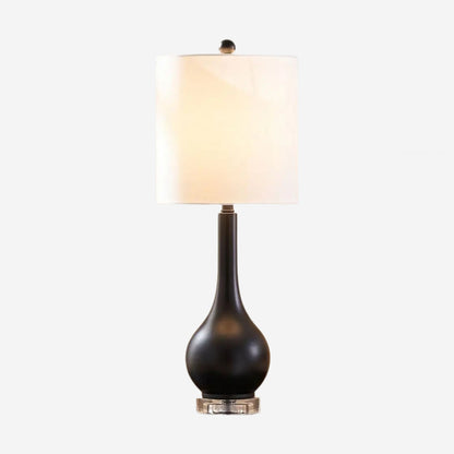 lampe de chevet design noir variante produit base cristal et metal dore