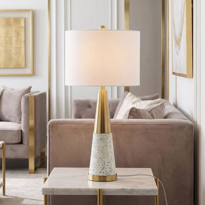 lampe de chevet table sejour modele fer dore terrazzo doree