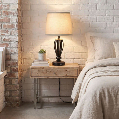 lampe de chevet tactile chambre vintage industriel 3 intensites