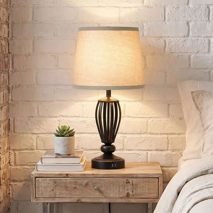 lampe de chevet tactile chambre vu rapproche vintage industriel 3 intensites