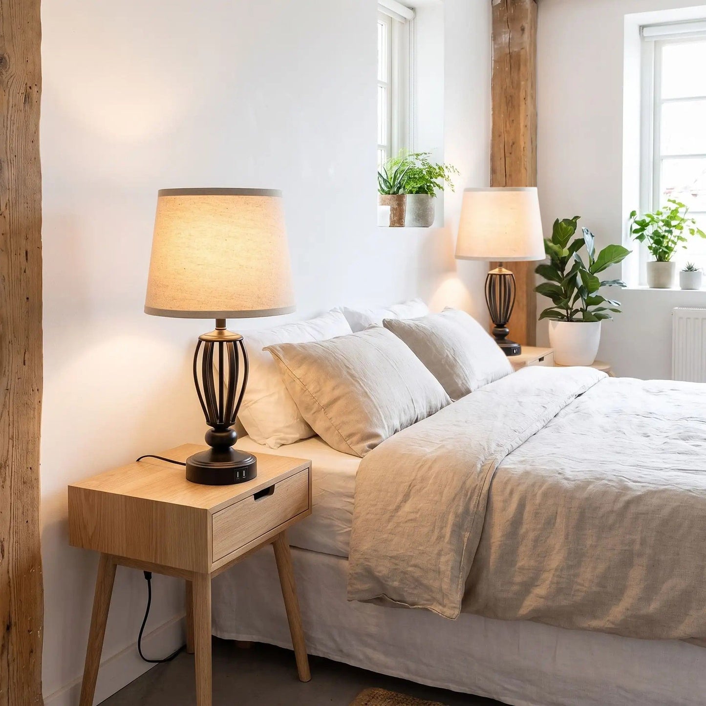 lampe de chevet tactile duo de lampe vintage industriel 3 intensites