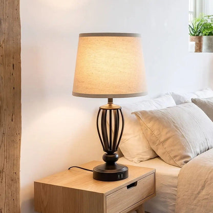 lampe de chevet tactile duo de lampe vu rapproche vintage industriel 3 intensites