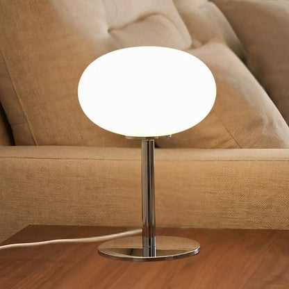 lampe de table blanc sejour vue rapproche style bauhaus