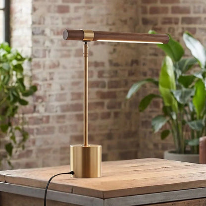 lampe de table en bois chambre vue rapproche bois design led