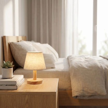 lampe de table en bois chevet petite scandinave led
