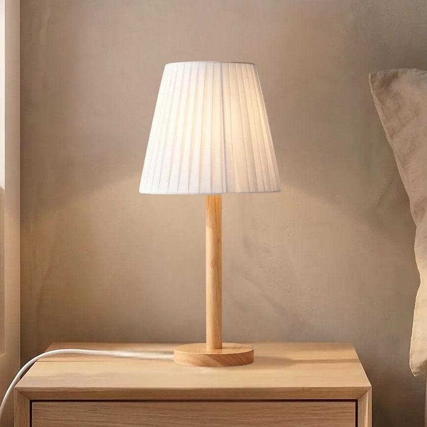 lampe de table en bois chevet vue rapproche naturel organique