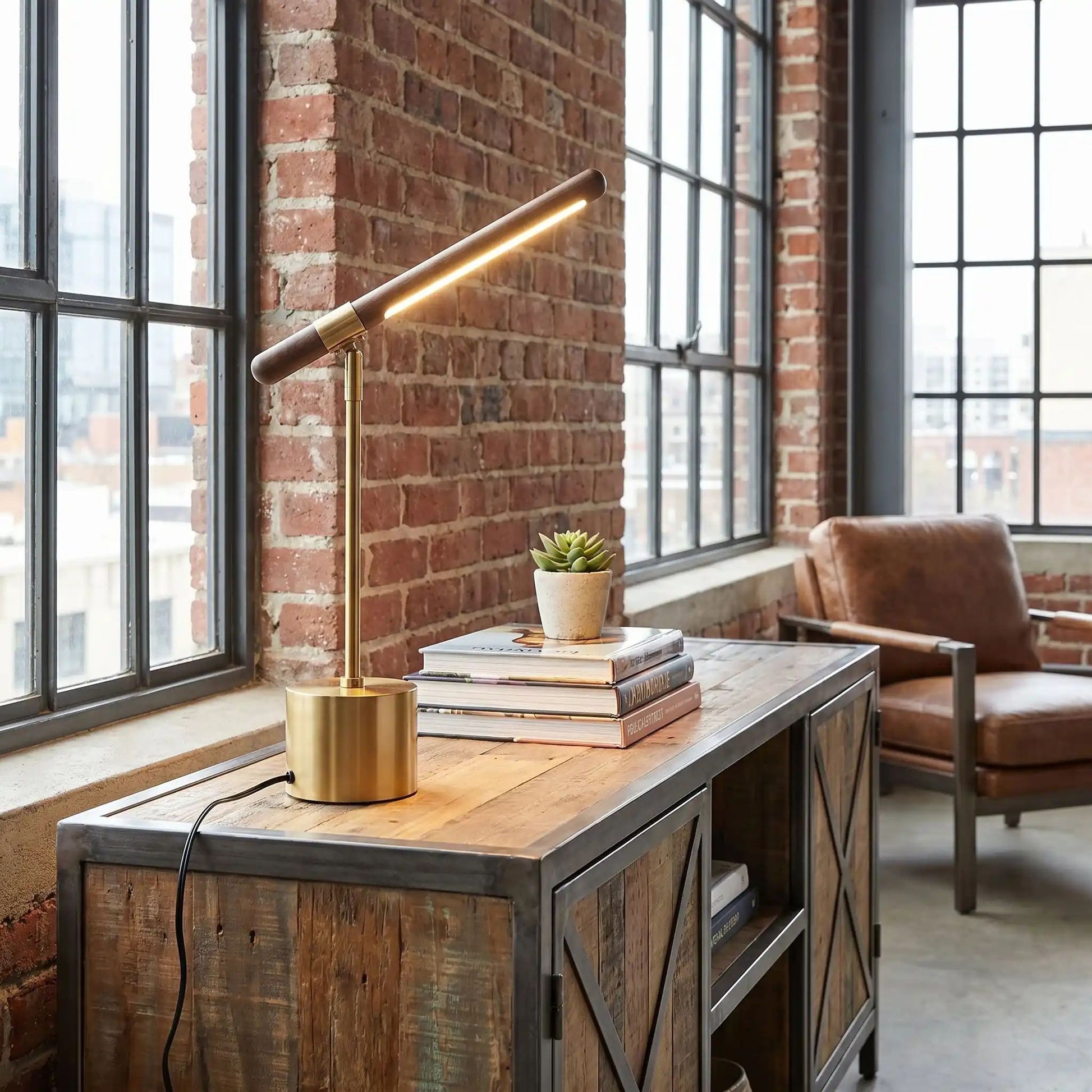 lampe de table en bois sejour bois design led