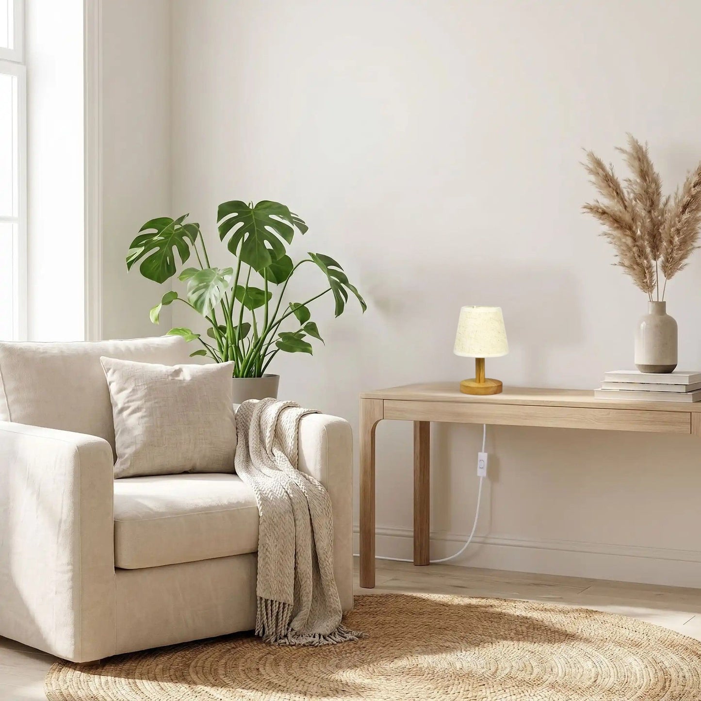 lampe de table en bois sejour petite scandinave led