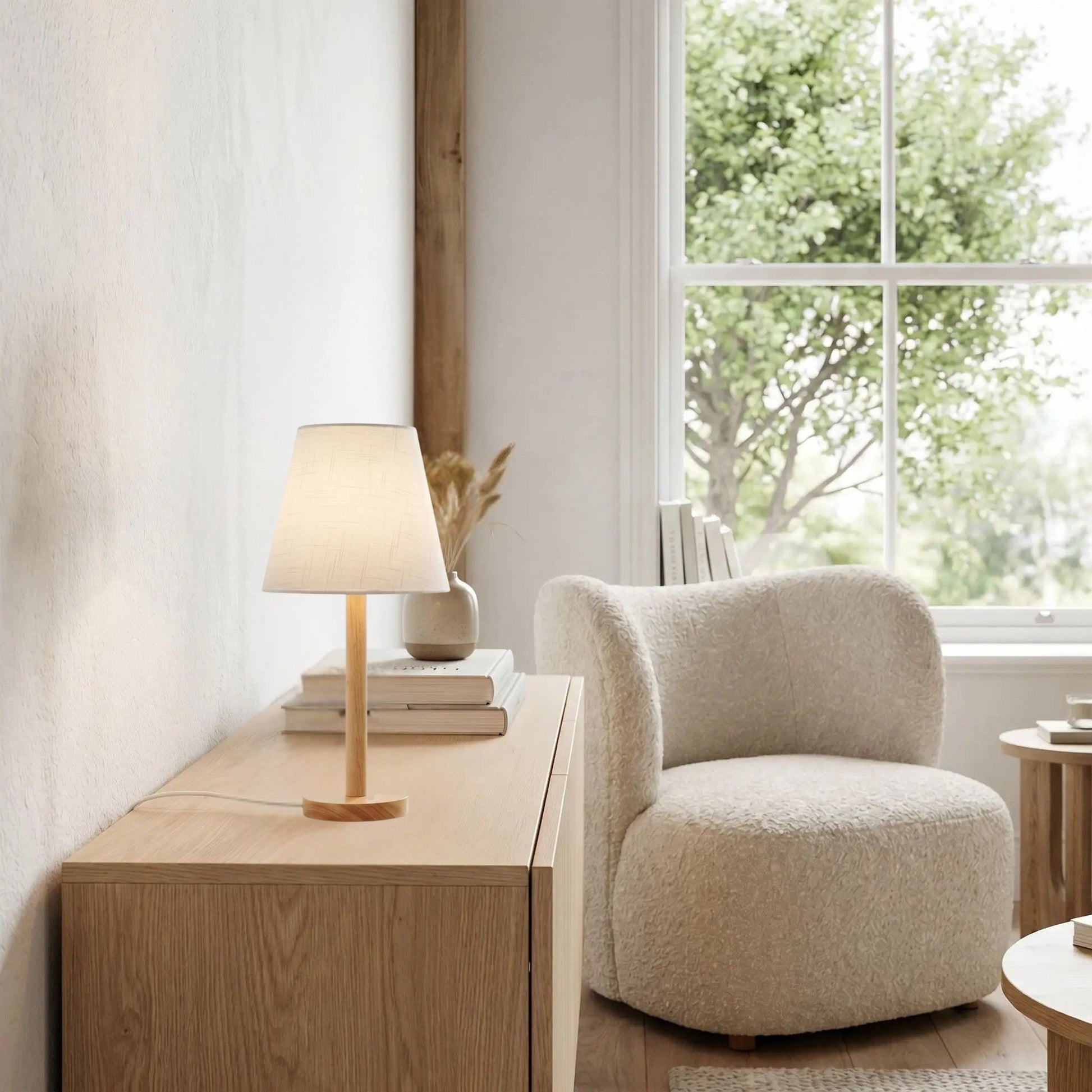 lampe de table en bois sejour scandinave elegance naturelle