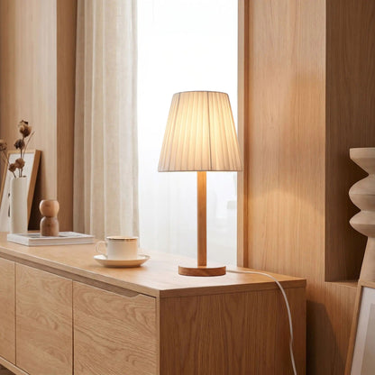 lampe de table en bois sejour scandinave naturel organique