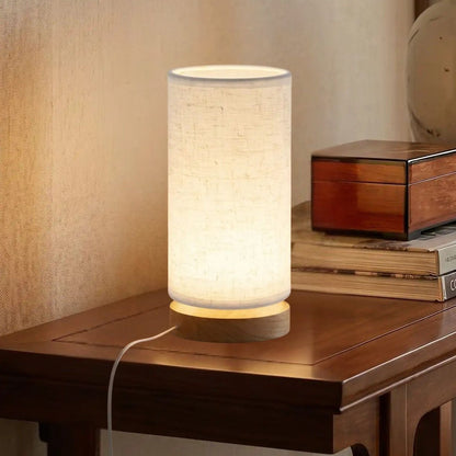 lampe de table en bois table sejour vue rapproche style chinois rustique
