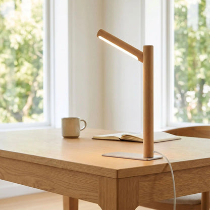 lampe de table hetre bureau orientable 360